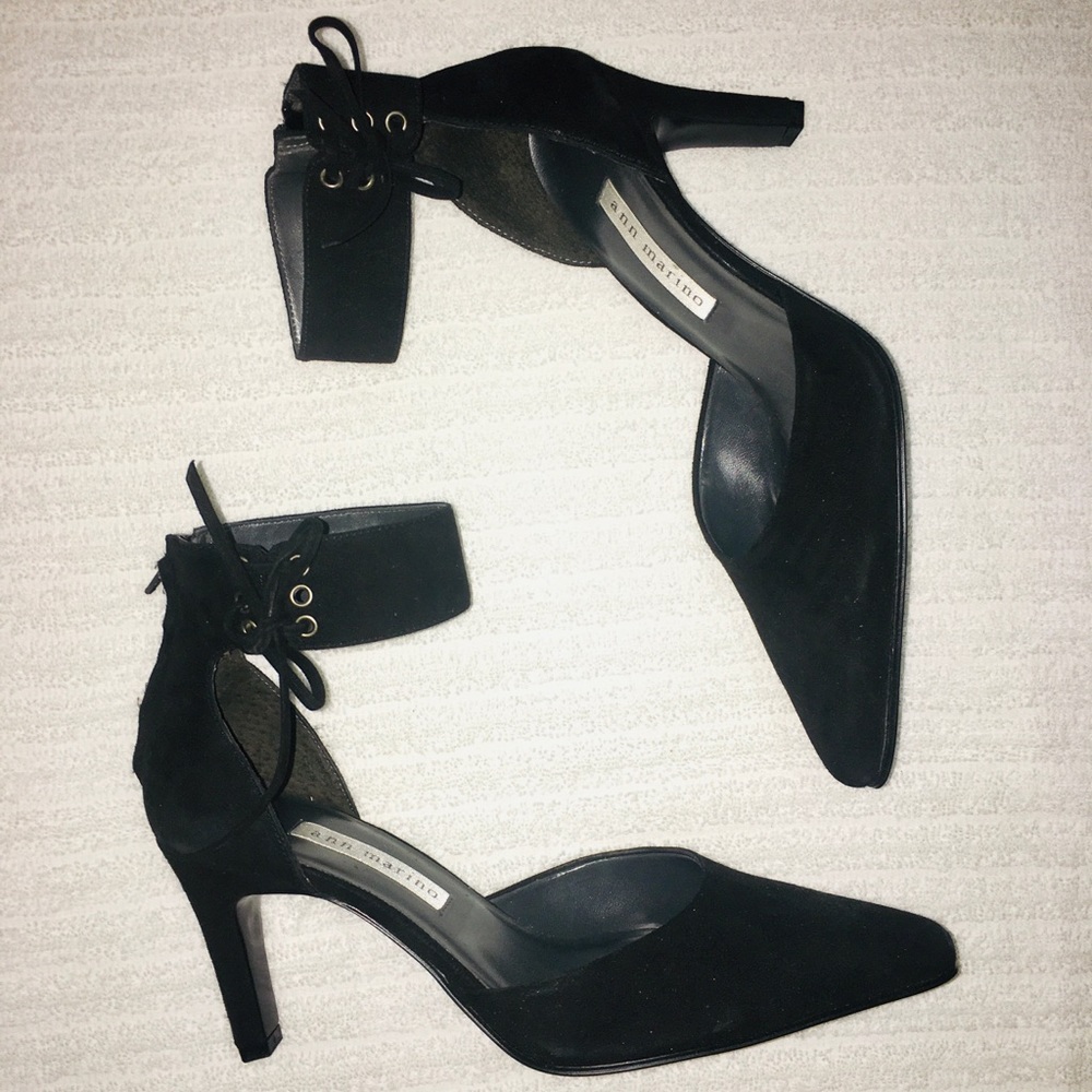 Ann Marino Black Suede Heels